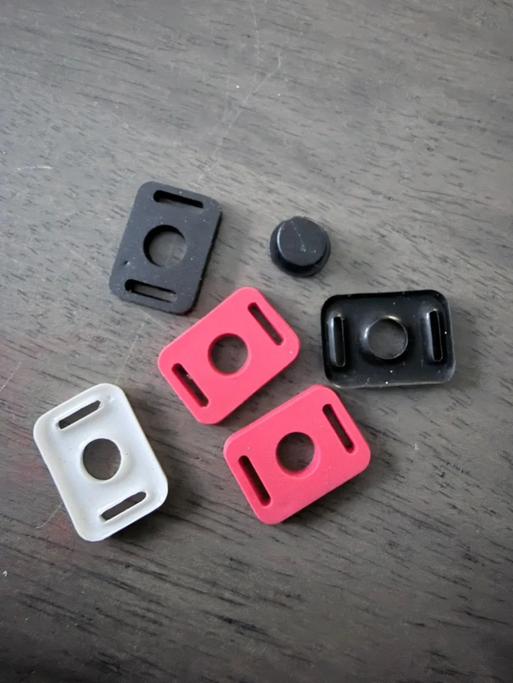 Crocs Charms accessories Strap Clips in Black, Pink & White